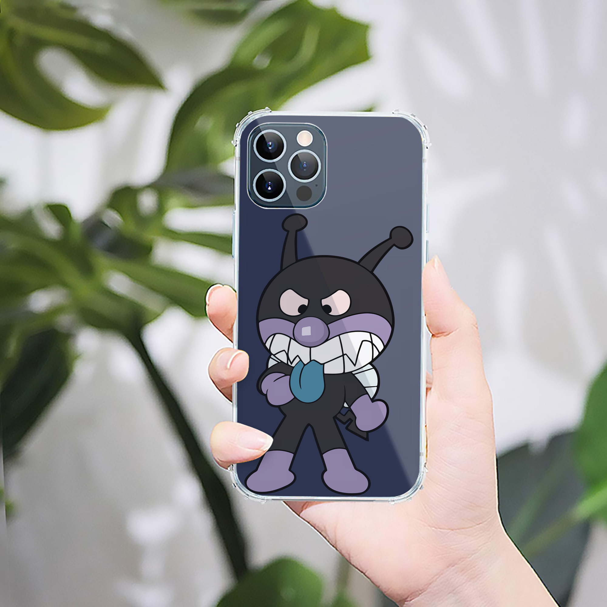 （画像用） アンパンマン Anpanman 【iPhone 12シリーズ対応】透明スマホケース（クリアソフトケース）